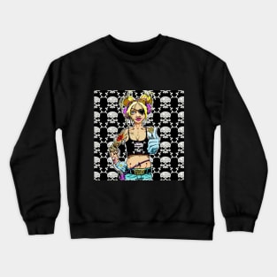 Pirate Punk Chick Crewneck Sweatshirt